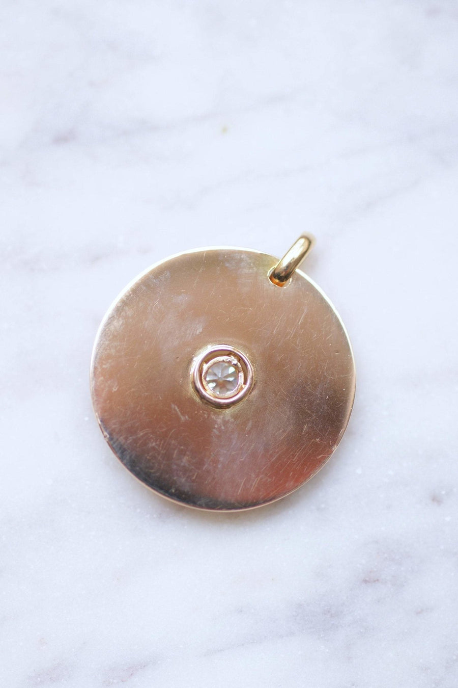 Pink gold and diamond Victorian medal pendant, 19th Century - Galerie Pénélope