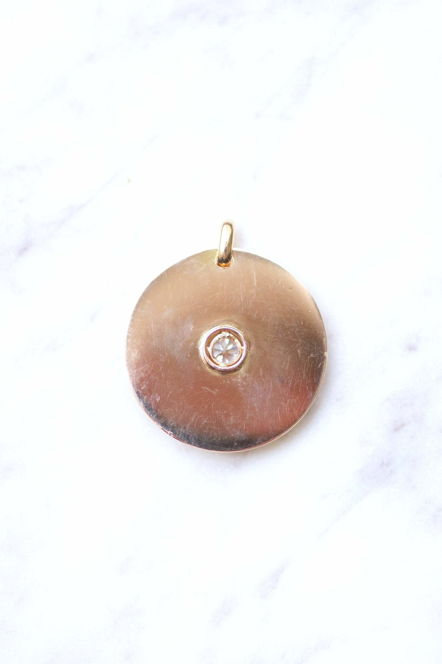 Pink gold and diamond Victorian medal pendant, 19th Century - Galerie Pénélope