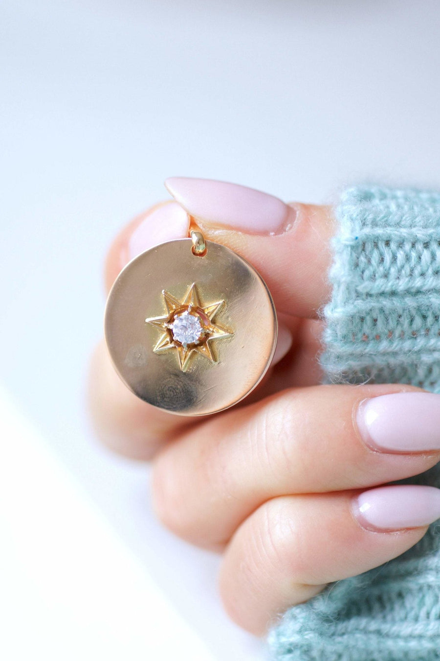 Pink gold and diamond Victorian medal pendant, 19th Century - Galerie Pénélope