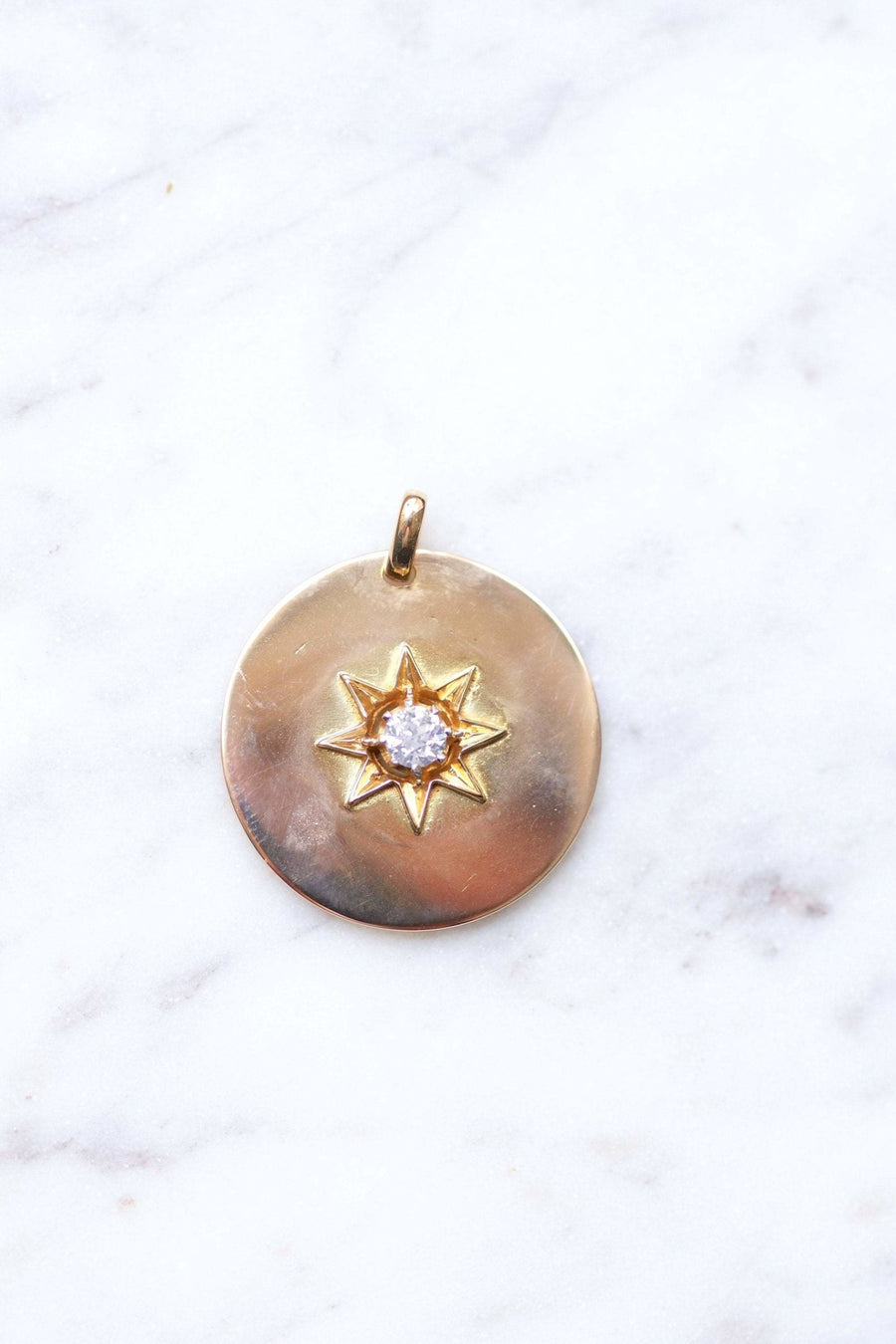 Pink gold and diamond Victorian medal pendant, 19th Century - Galerie Pénélope