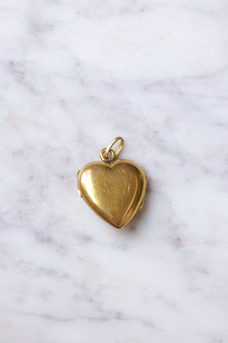 Yellow gold and turquoise gold antique heart opening medallion pendant - Galerie Pénélope