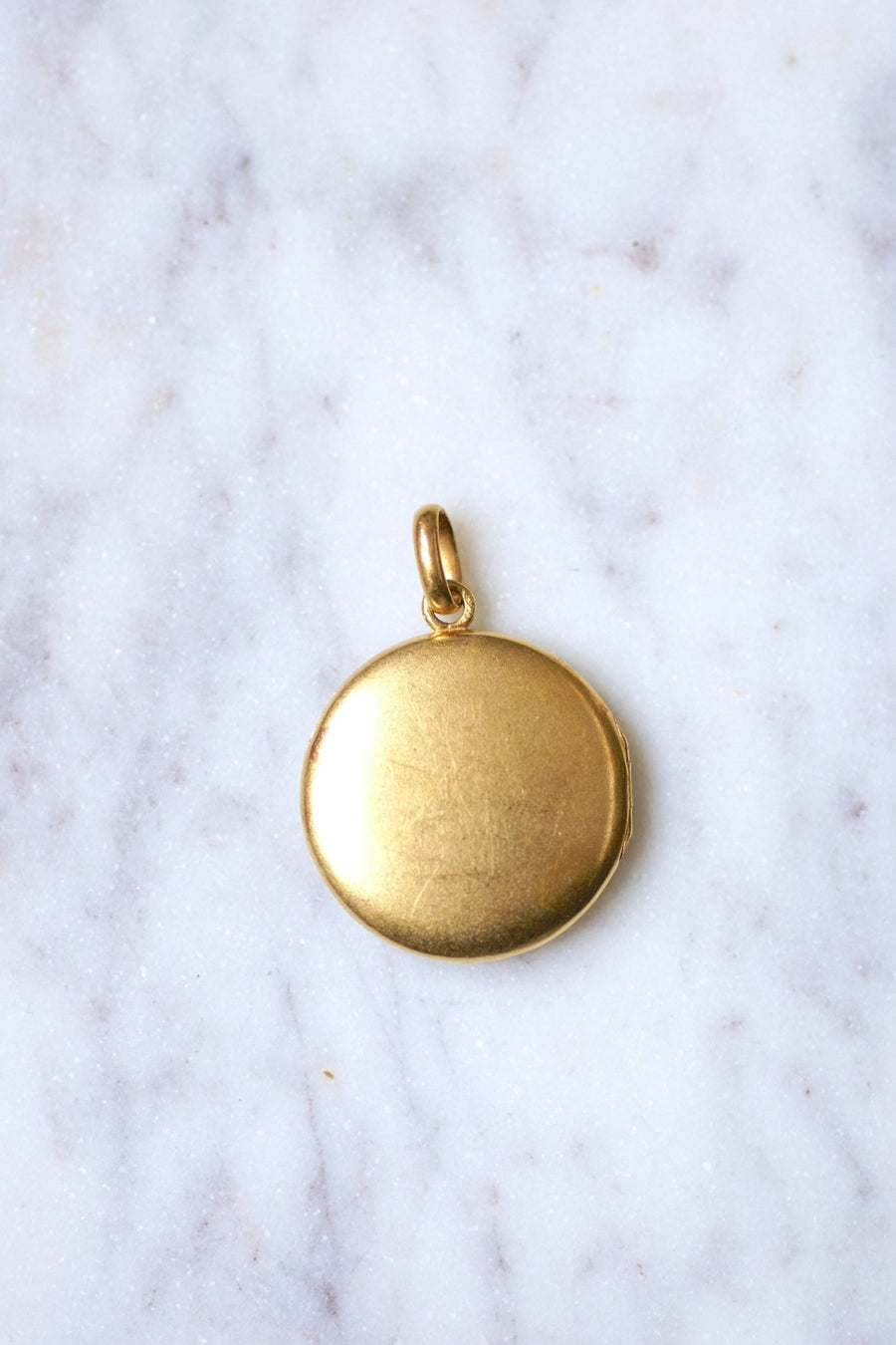 Antique round gold and diamonds opening medallion pendant - Galerie Pénélope