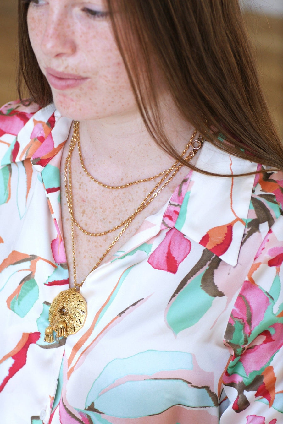 Antique Yellow Gold Coin Pendant - Penelope Gallery