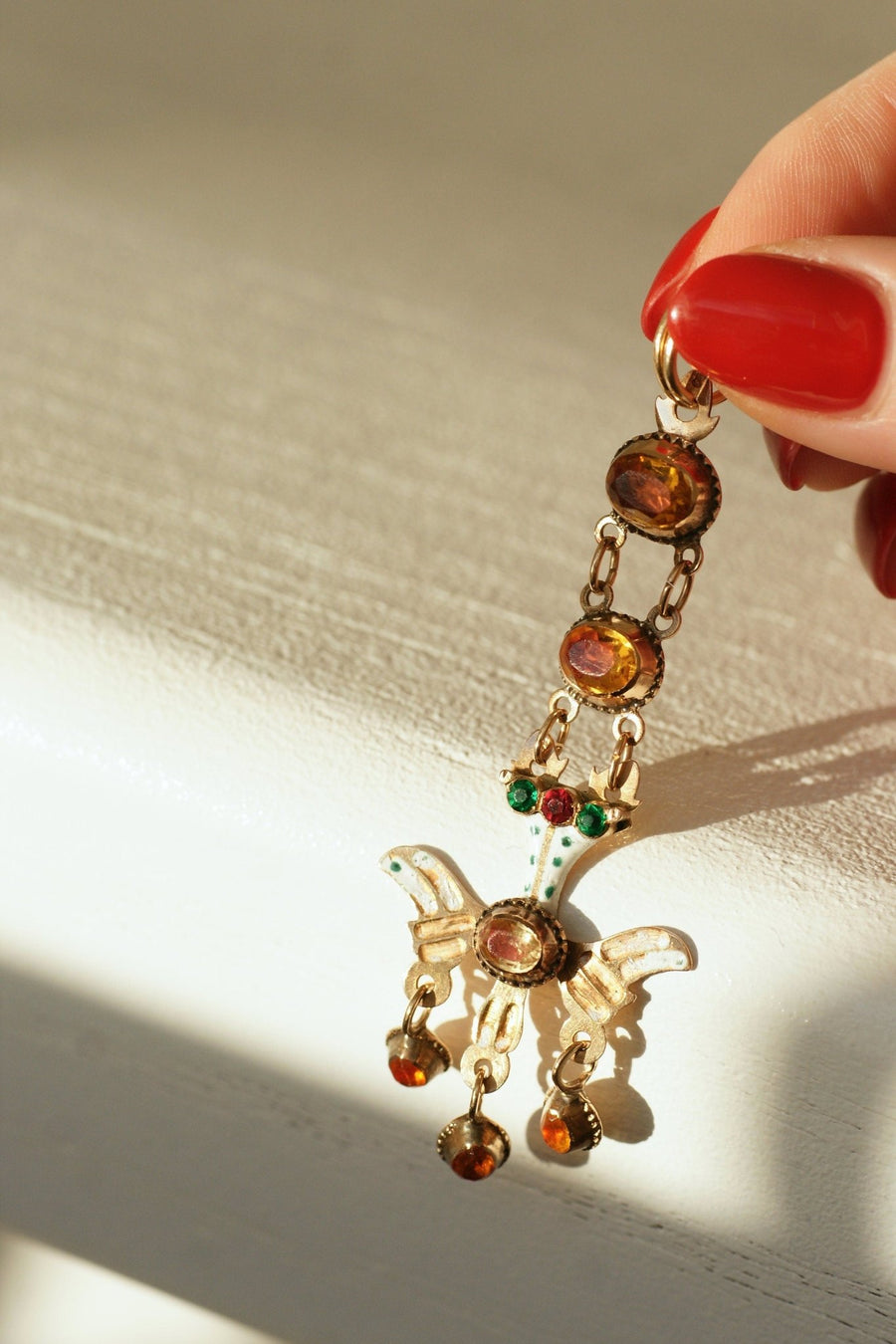 Holy Spirit Pendant, Gold and Enamel - Penelope Gallery