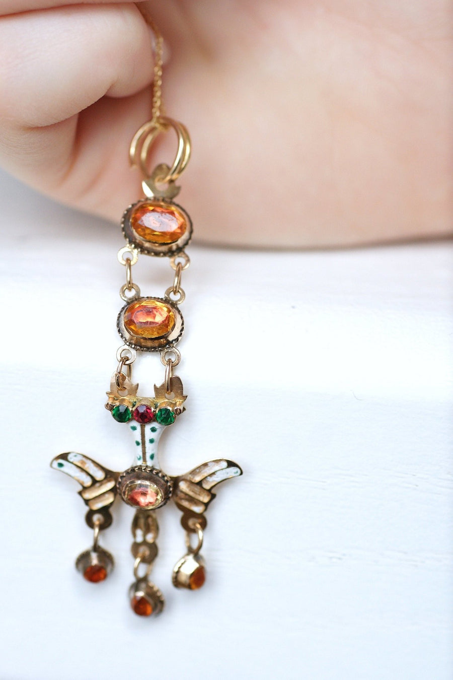 Holy Spirit Pendant, Gold and Enamel - Penelope Gallery