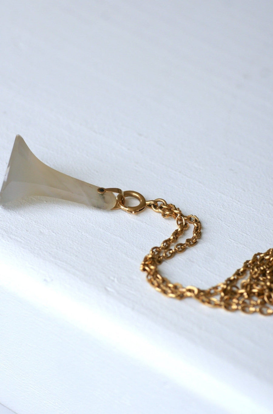 Yellow gold and chalcedony seal pendant - Penelope Gallery