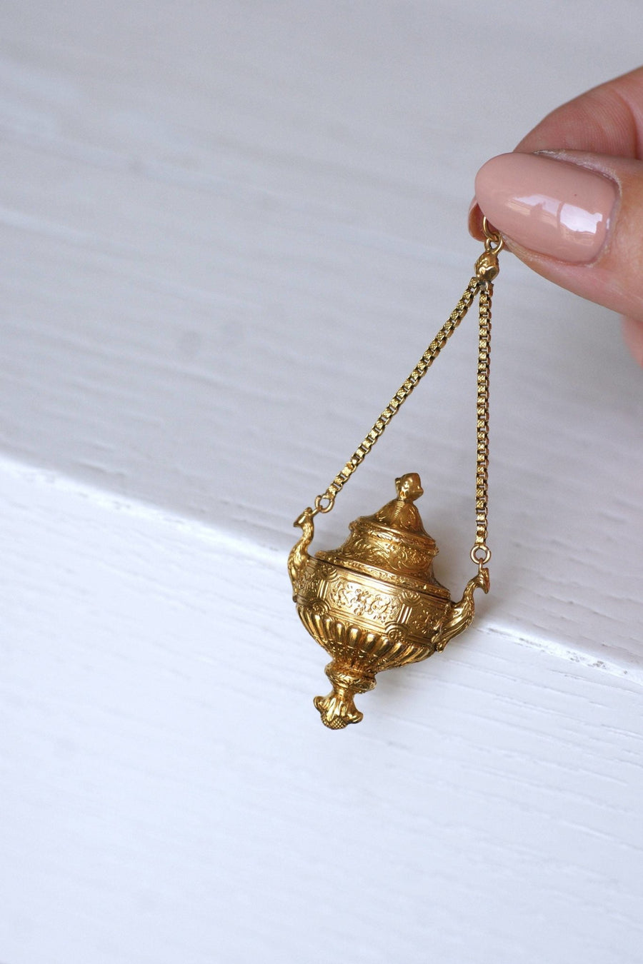 Antique vinaigrette urn pendant - Penelope Gallery