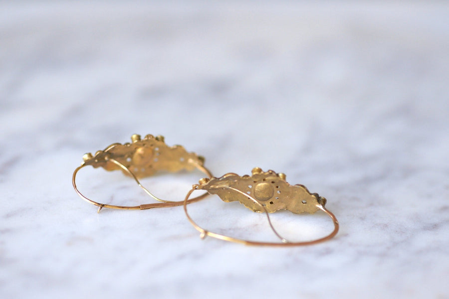 Gold and coloured stone fishes - Penelope Gallery