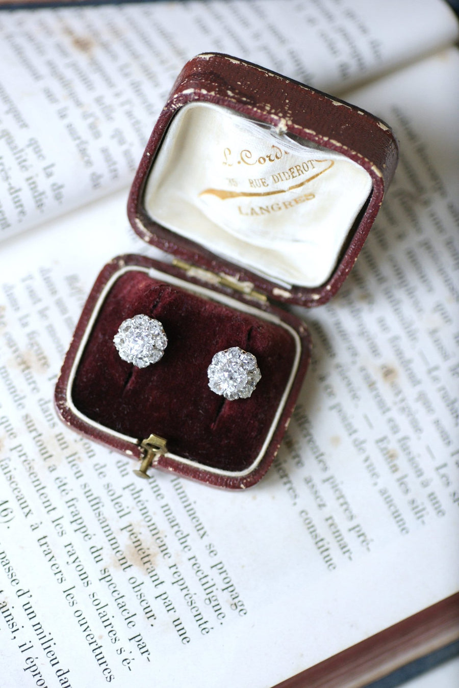 Daisy earrings diamonds 2,30 Cts - Galerie Pénélope
