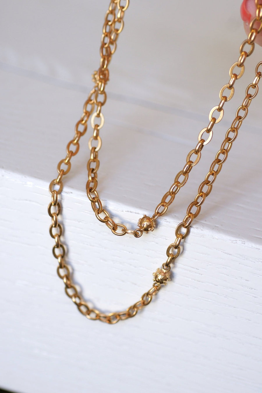 Antique rose gold necklace - Penelope Gallery