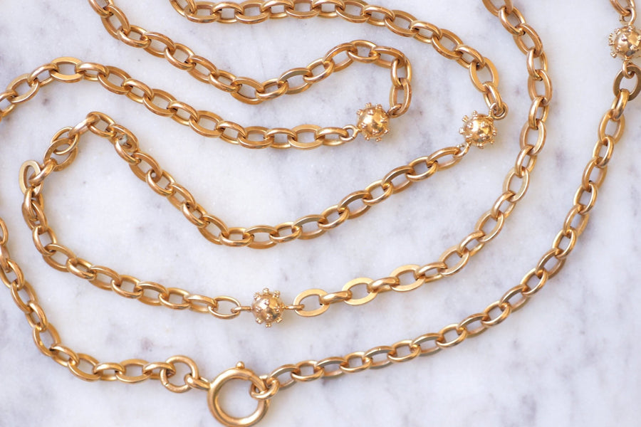 Antique rose gold necklace - Penelope Gallery