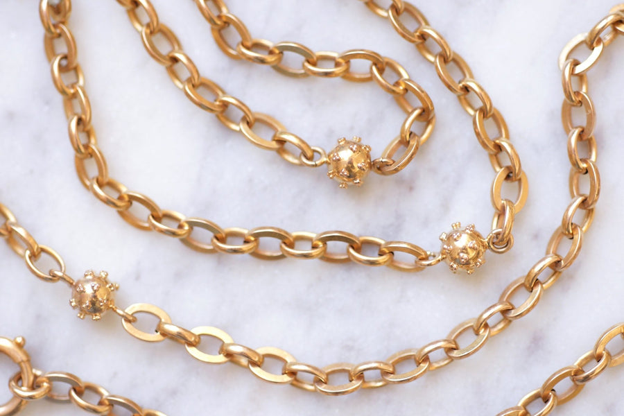 Antique rose gold necklace - Penelope Gallery
