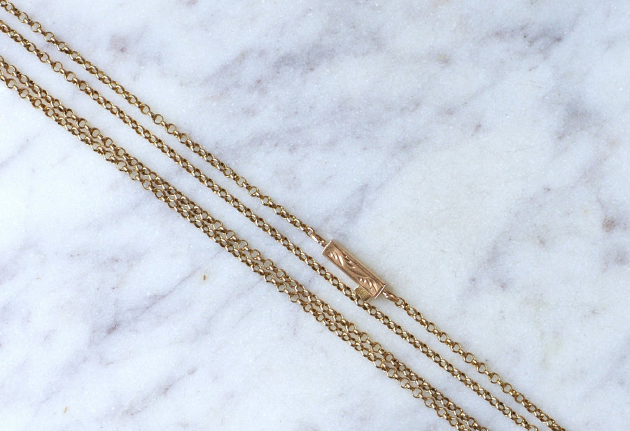 Long necklace in yellow gold - Galerie Pénélope