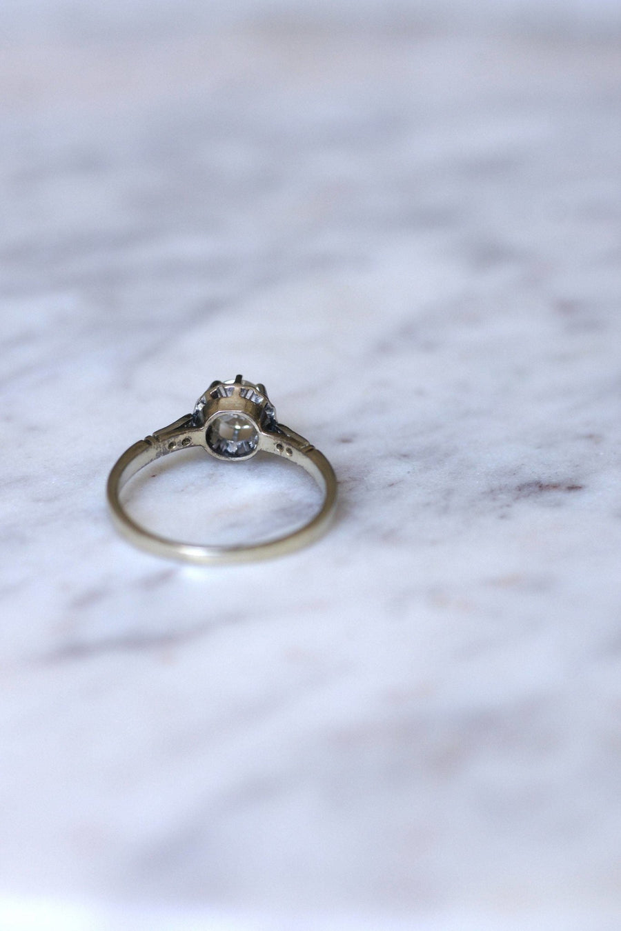 Art Deco Diamond Solitaire 0.50 Ct - Penelope Gallery