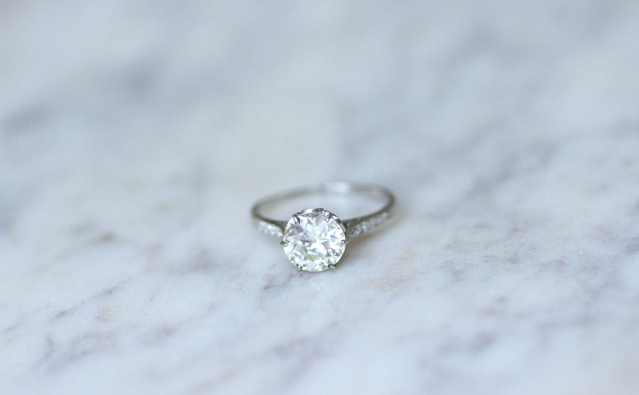 Belle Epoque diamond solitaire 1.70 Ct - Penelope Gallery