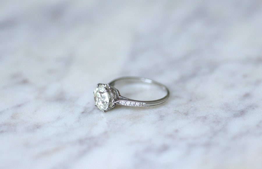 Belle Epoque diamond solitaire 1.70 Ct - Penelope Gallery